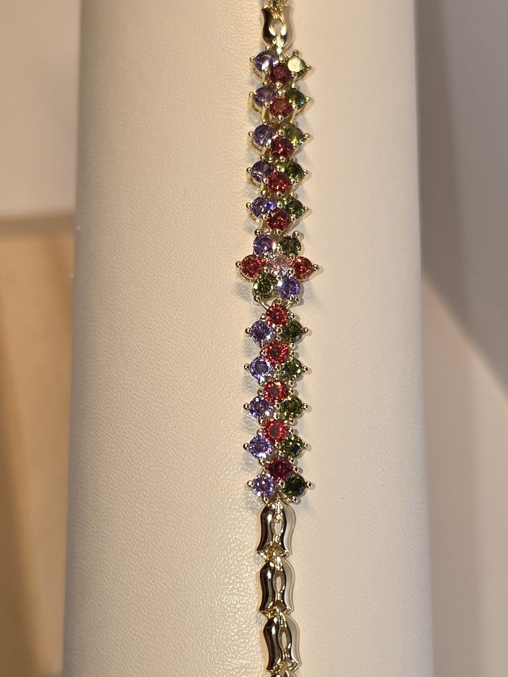 14kGold Plated Multicolor Gemstone Bracelet - Women Jewelry
